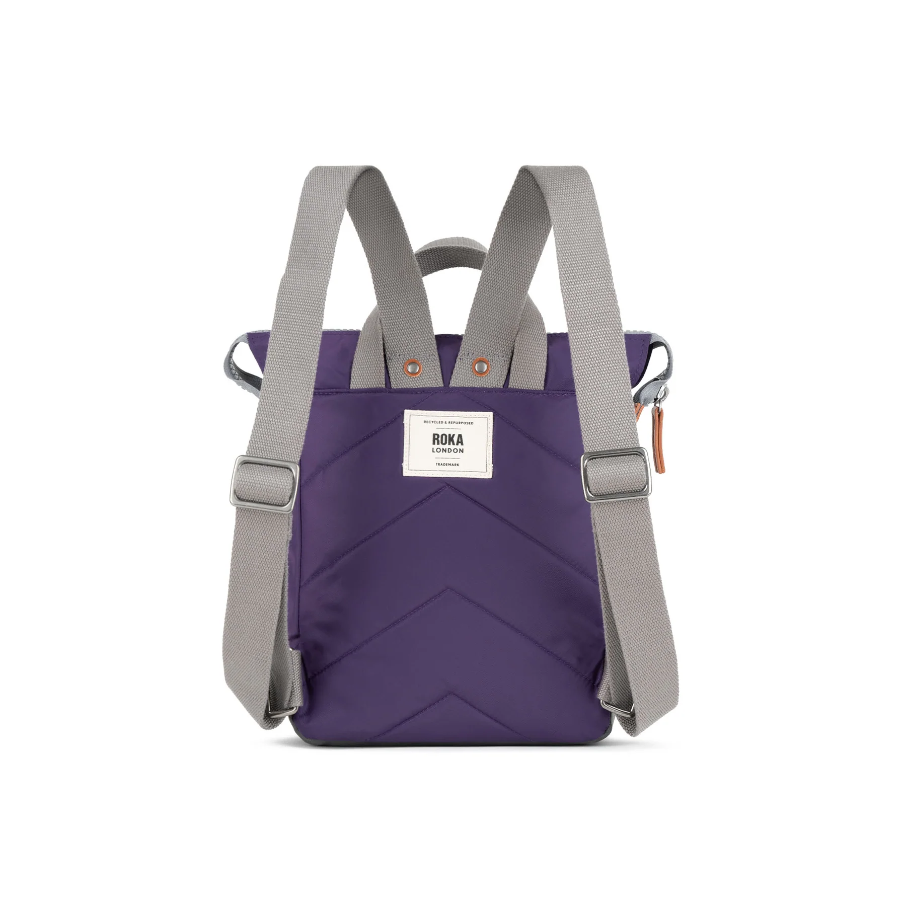Roka Bantry B Recycled Nylon Backpack Small in Majestic Purple - Image 5