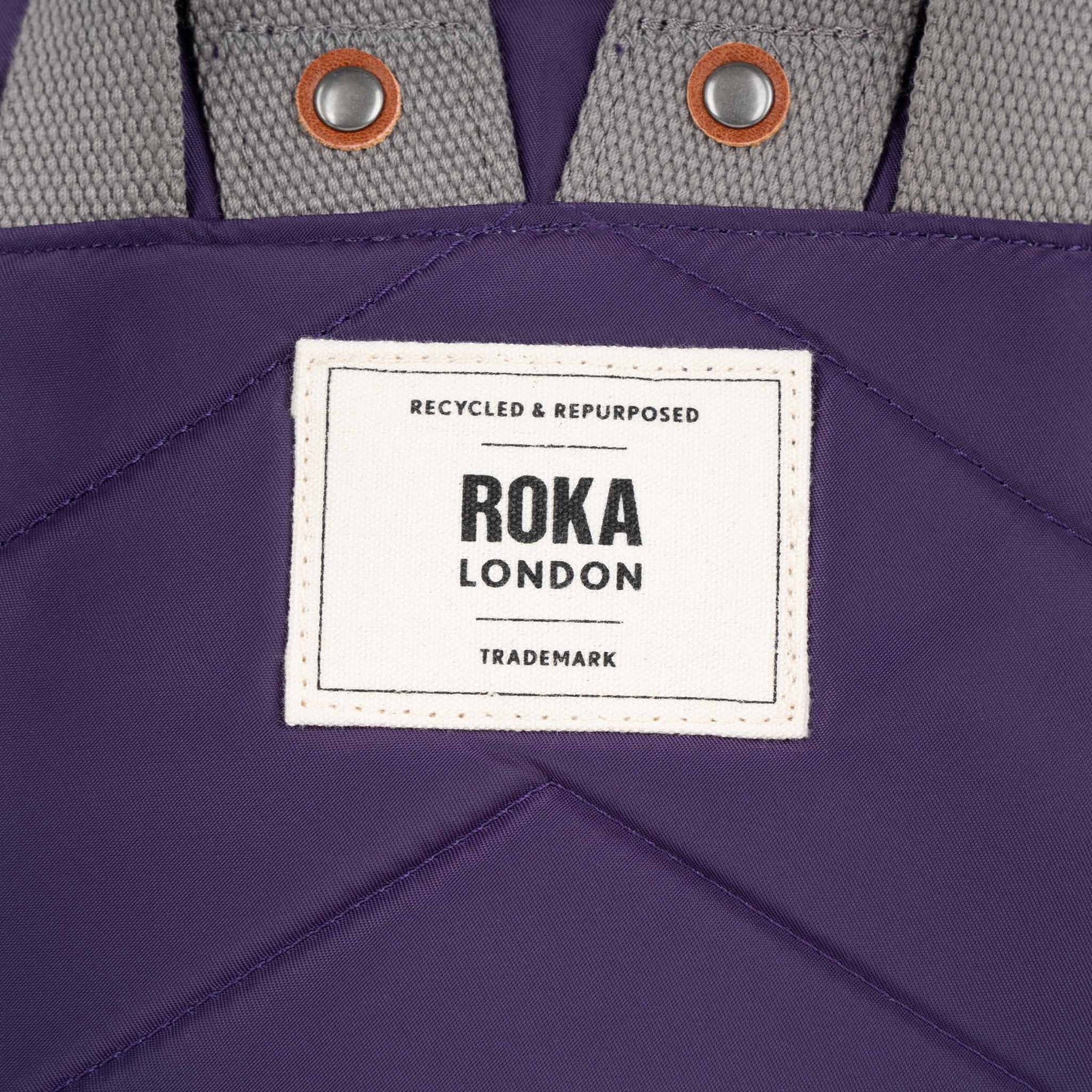 Roka Bantry B Recycled Nylon Backpack Small in Majestic Purple - Image 8