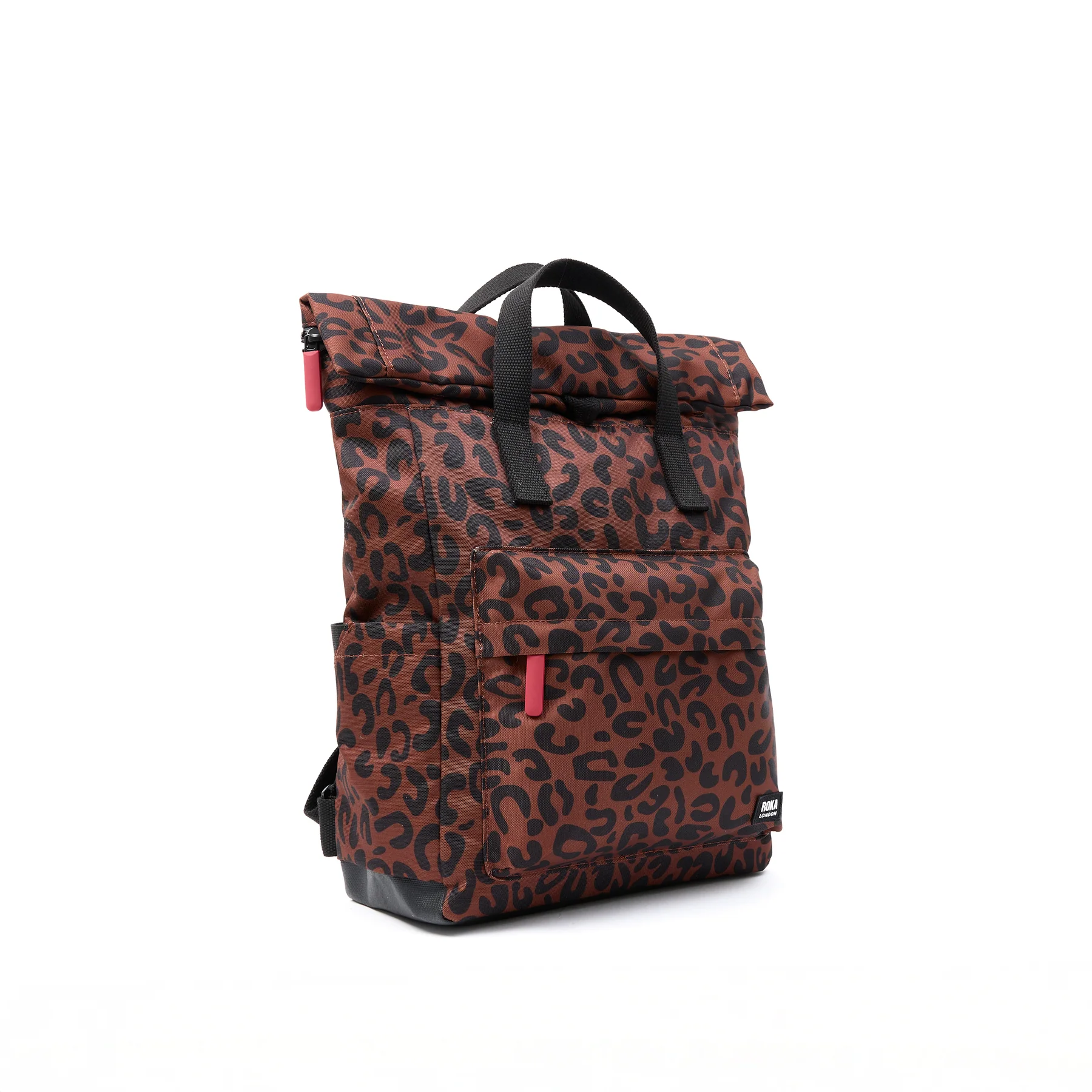 Roka Canfield B Recycled Nylon Backpack Medium Leopard - Image 3