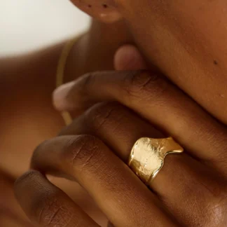 Tutti & Co Edge Ring Gold