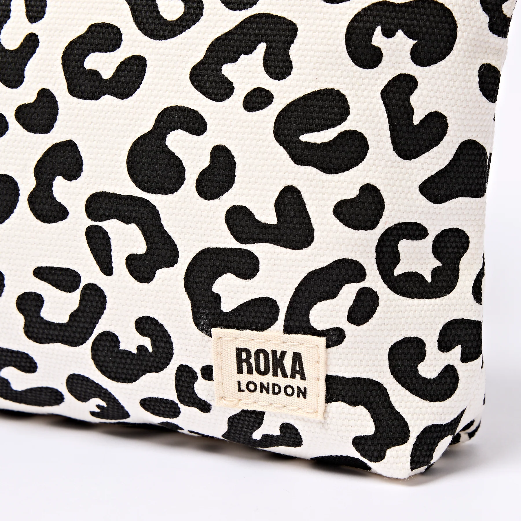 Roka Maida Vale Pouch Small in Summer Leopard Cotton Canvas - Image 10