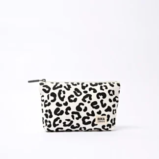 Roka Maida Vale Pouch Small in Summer Leopard Cotton Canvas