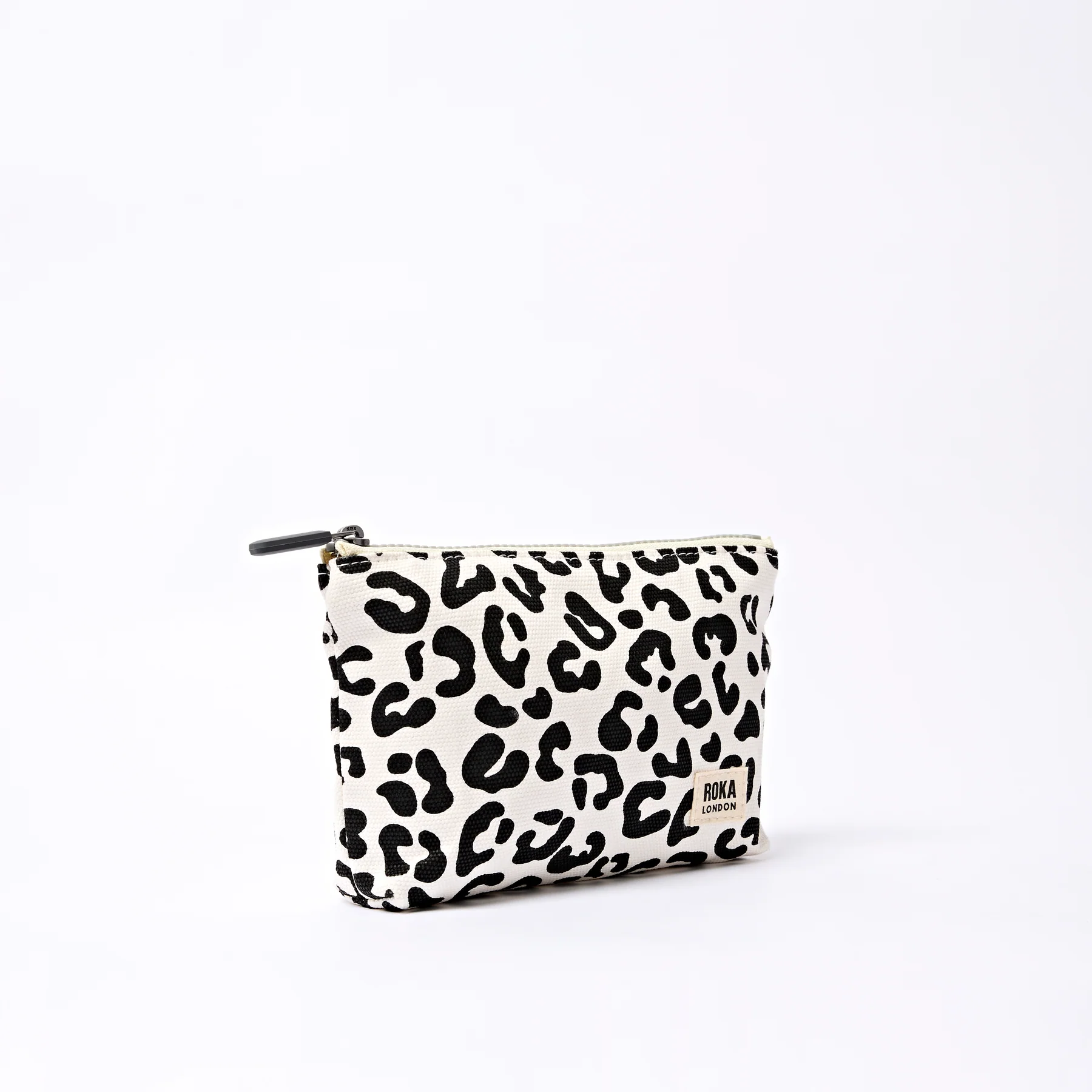 Roka Maida Vale Pouch Small in Summer Leopard Cotton Canvas - Image 3
