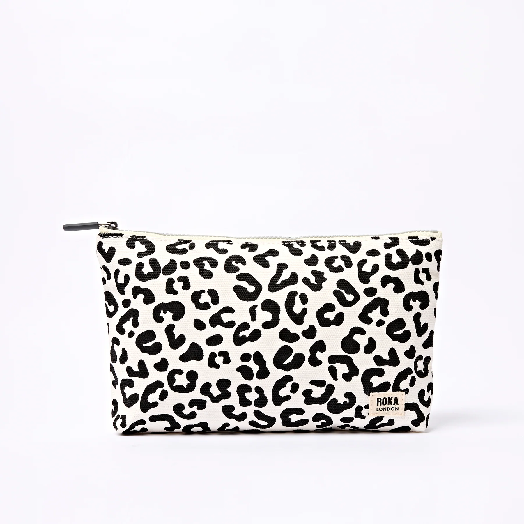 Roka Maida Vale Pouch Small in Summer Leopard Cotton Canvas - Image 5