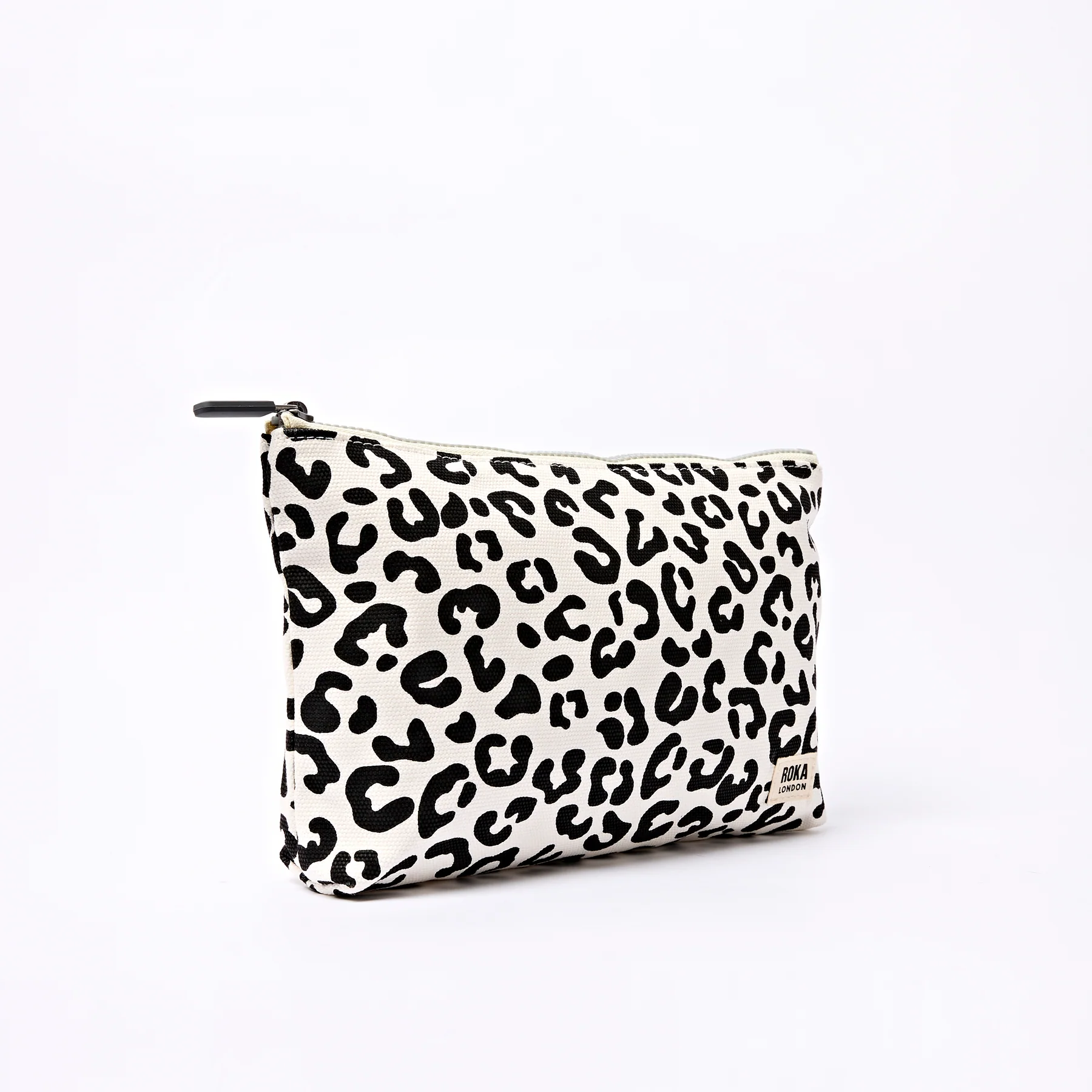 Roka Maida Vale Pouch Small in Summer Leopard Cotton Canvas - Image 6