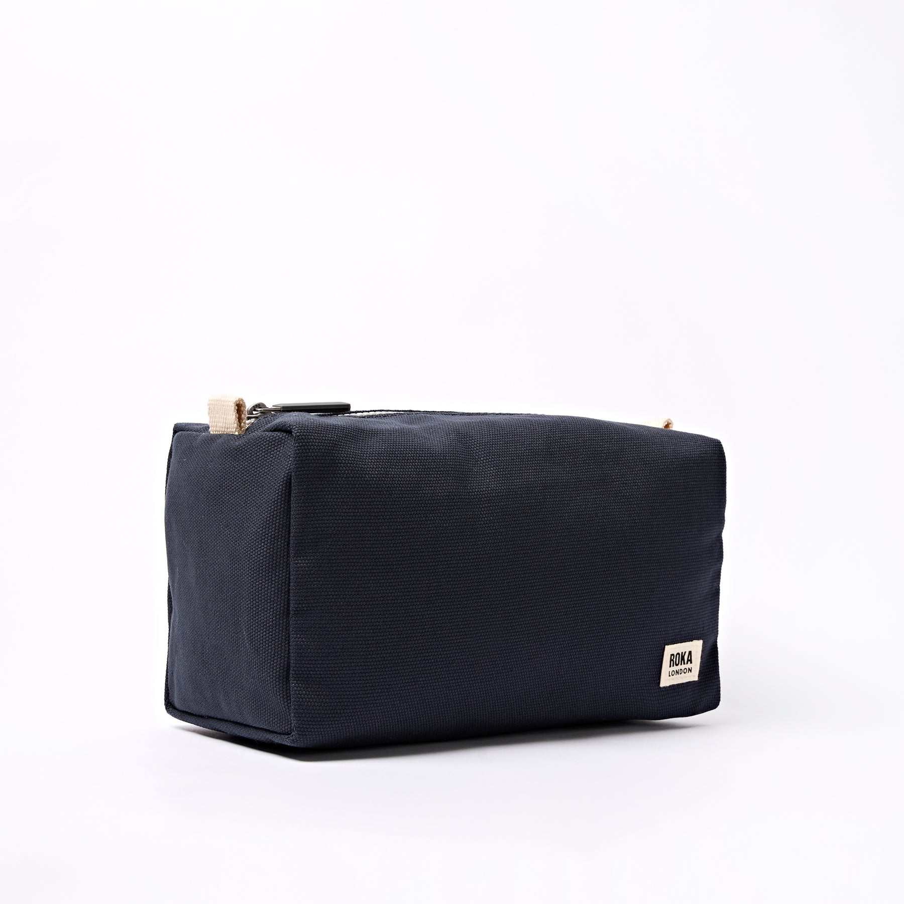 Roka Mayfair Wash Bag in Smoke Cotton Canvas - Image 3
