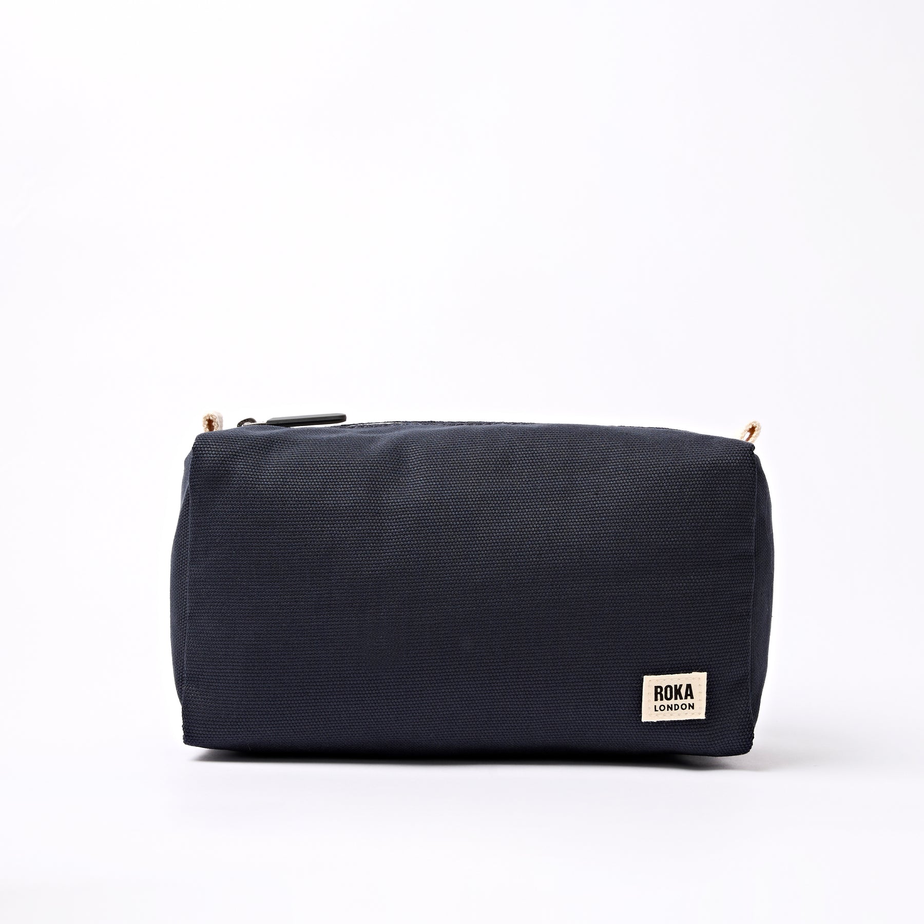 Roka Mayfair Wash Bag in Smoke Cotton Canvas - Image 4