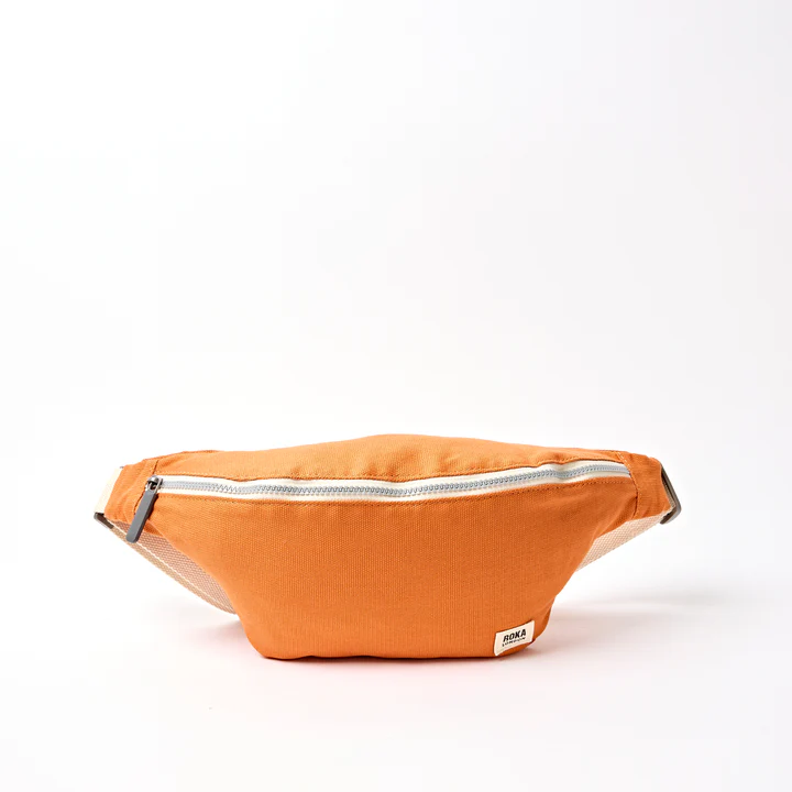 Roka Mill Hill Crossbody Bag in Burnt Orange Cotton Canvas