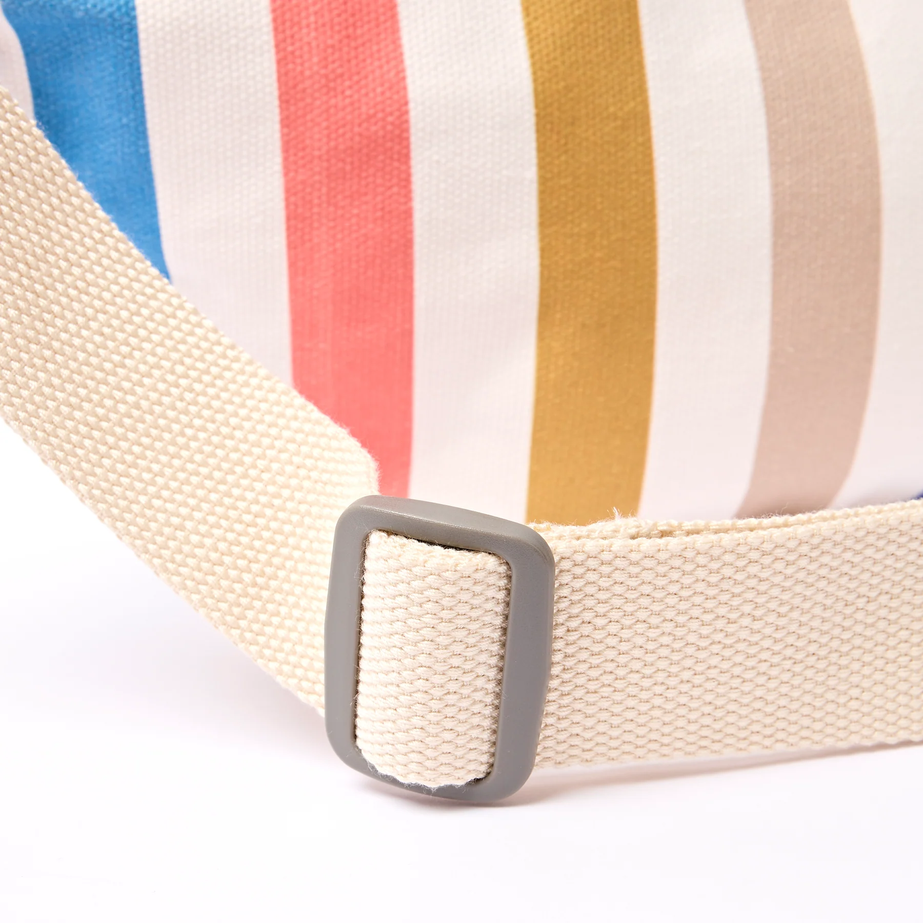 Roka Mill Hill Crossbody Bag in Pastel Multi Stripe Cotton Canvas - Image 7