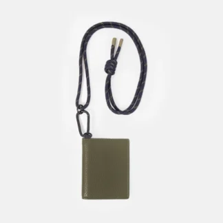 Caroline Gardner Khaki Navy Lanyard Card Holder