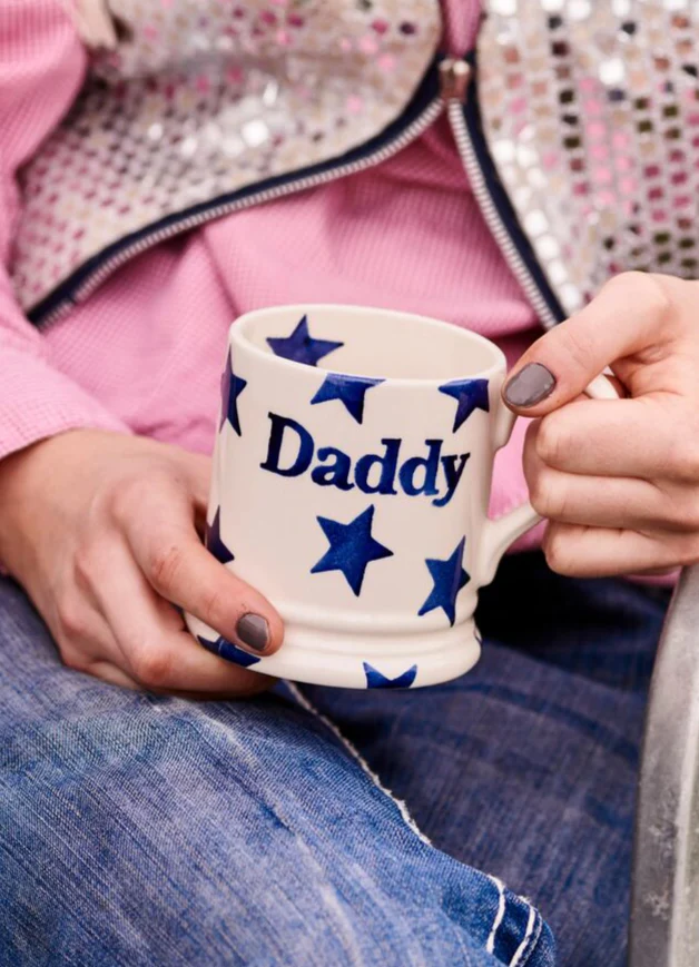 Emma Bridgewater Blue Star Daddy 1/2 Pint Mug - Image 7