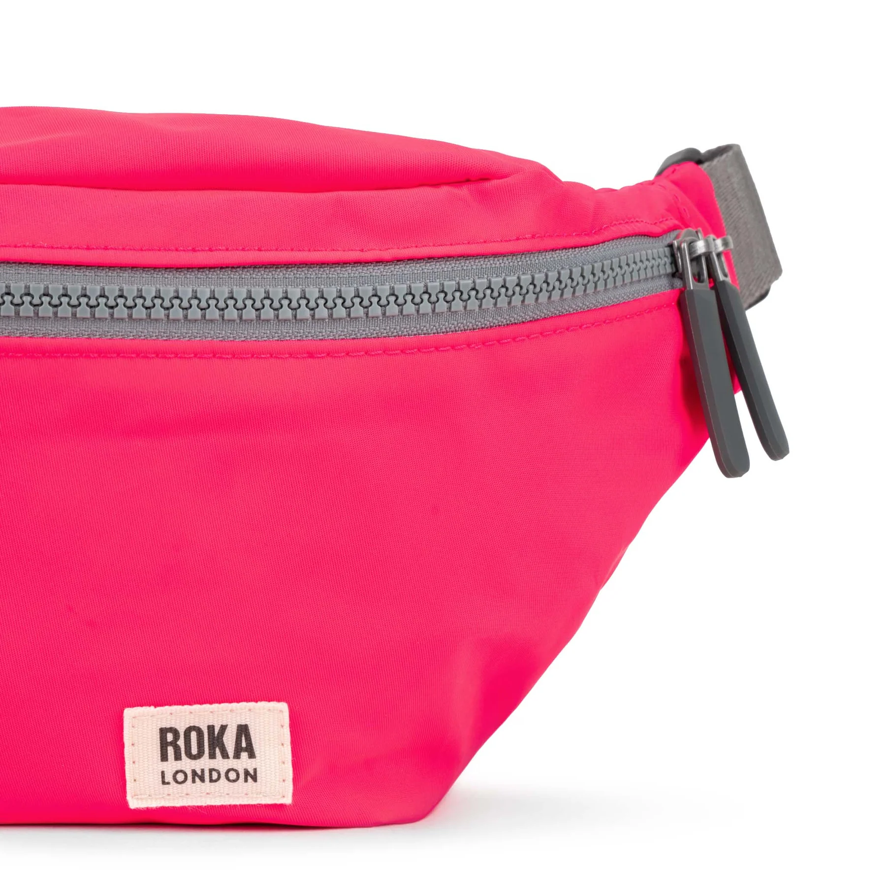 Roka Jubilee Hip Bag Recycled Nylon Raspberry Neon - Image 5