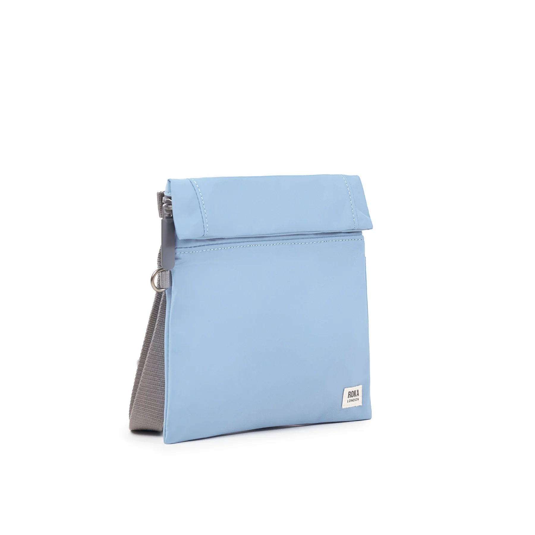 Roka Stratford Crossbody Bag Recycled Nylon Retro Blue - Image 3