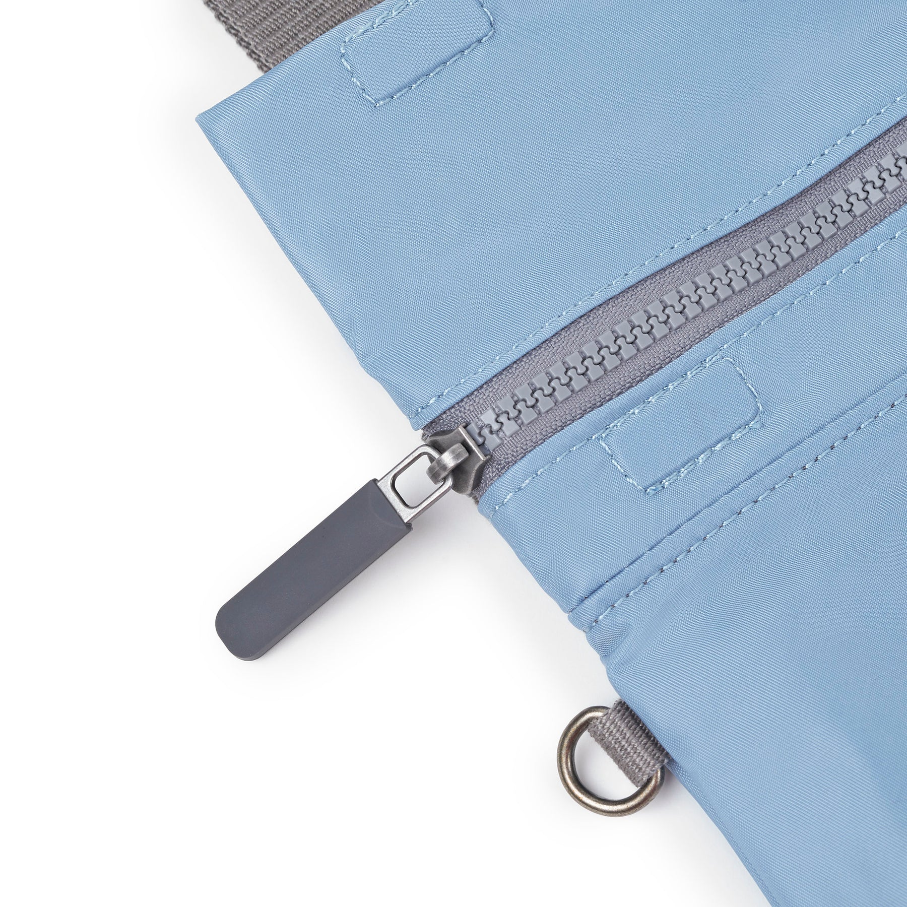 Roka Stratford Crossbody Bag Recycled Nylon Retro Blue - Image 5