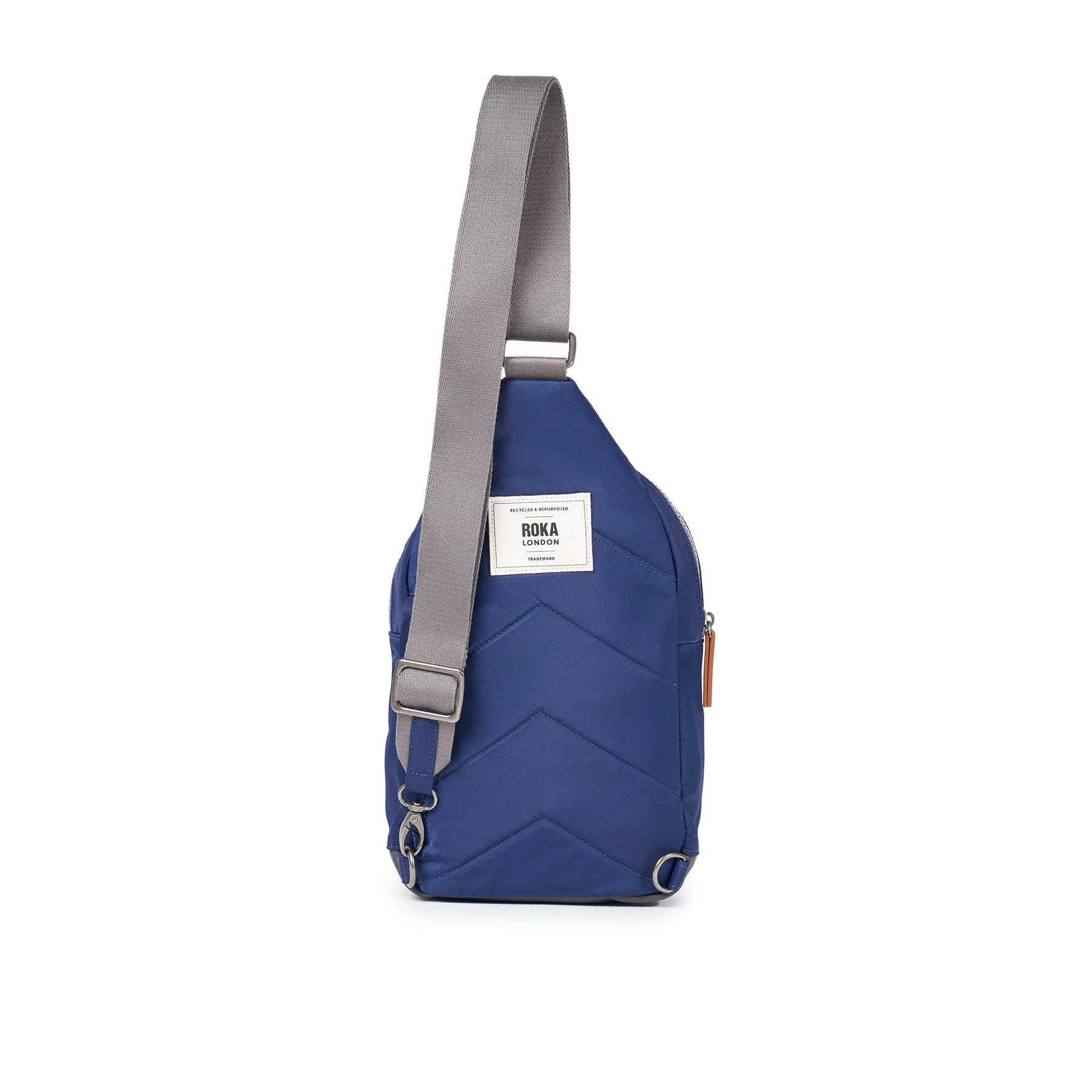 Roka Willesden Sling Bag Recycled Nylon Crisp Blue - Image 4