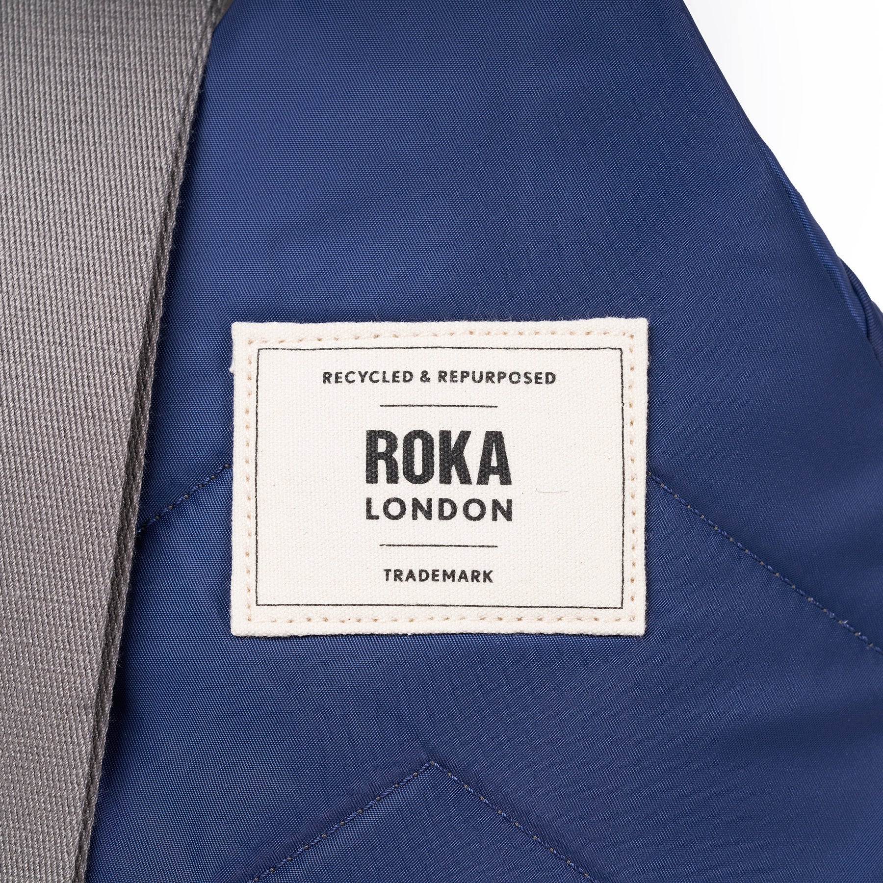Roka Willesden Sling Bag Recycled Nylon Crisp Blue - Image 8