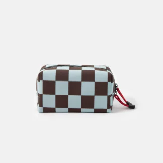 Caroline Gardner at Gifted - Wine and Blue Check Grooming Bag