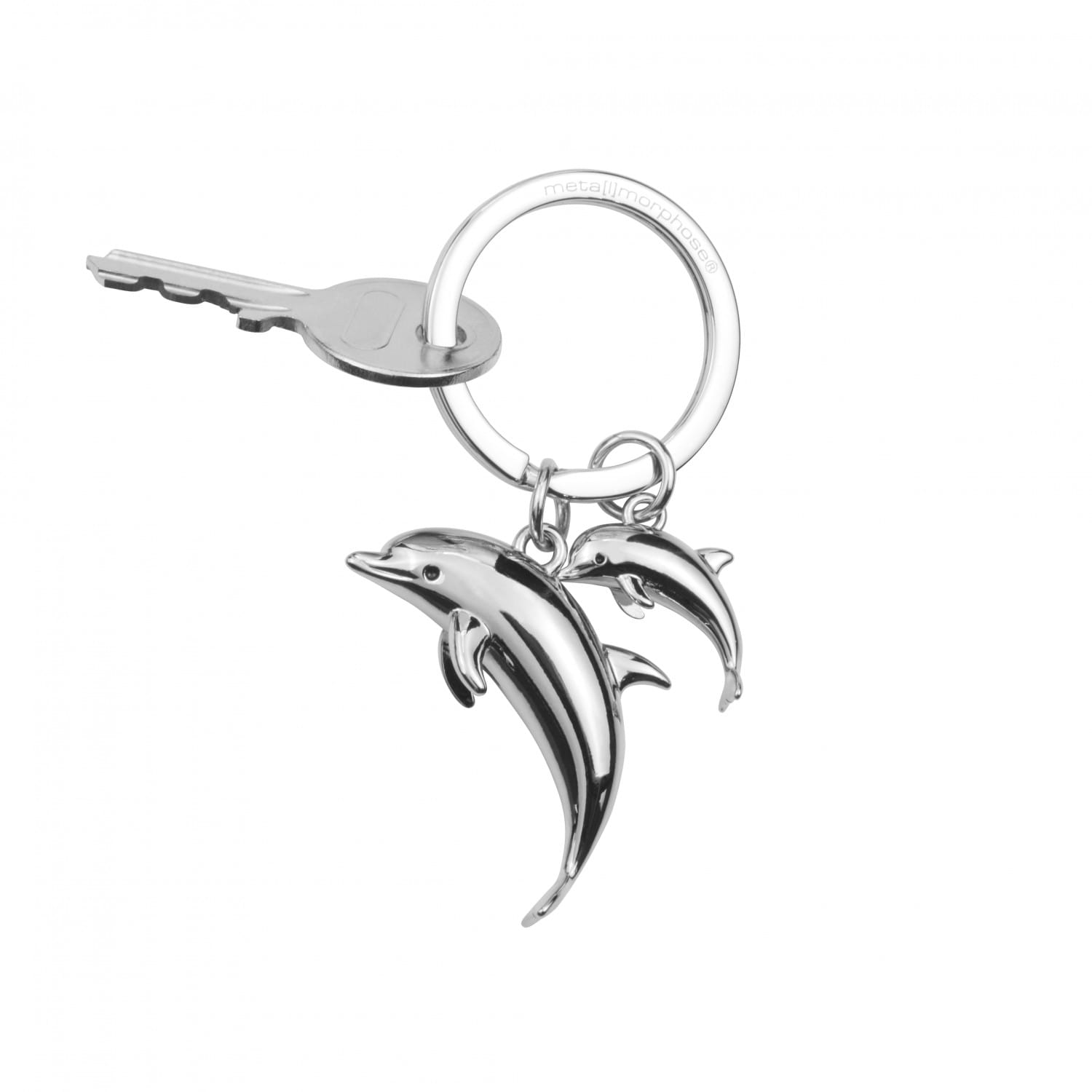 Metalmorphose - Silver Dolphin and Baby Keyring - Image 4