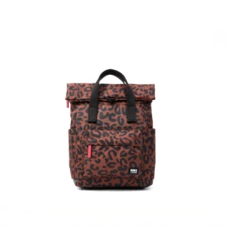 Roka Canfield B Recycled Nylon Backpack Small Scarlet Leopard