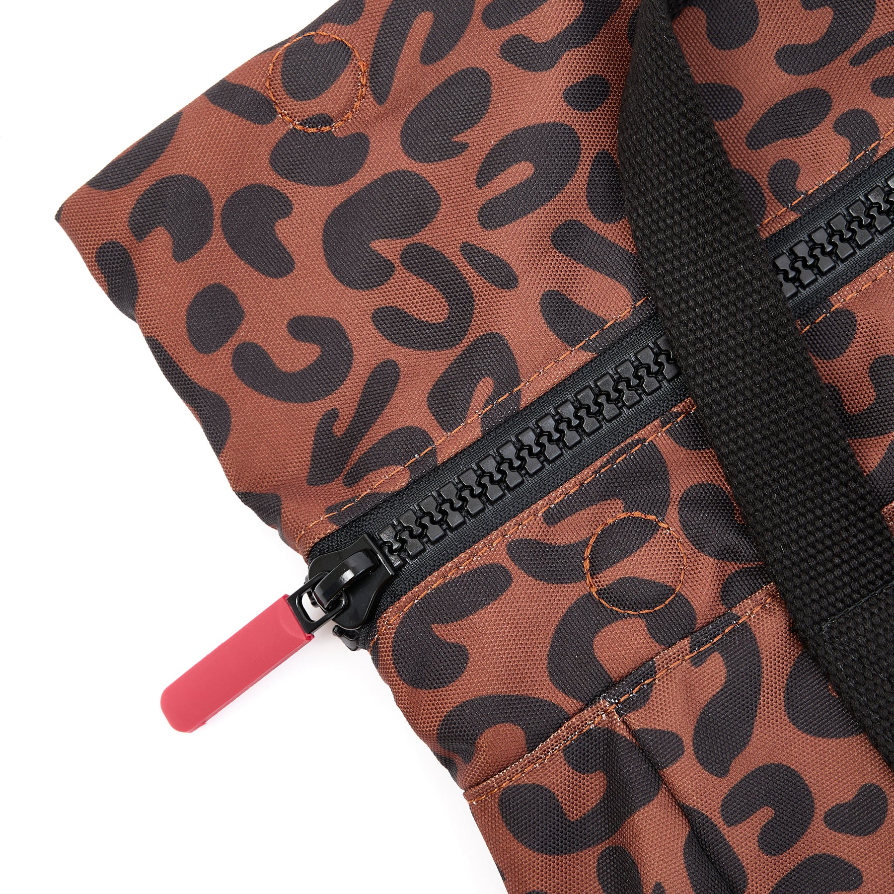 Roka Canfield B Recycled Nylon Backpack Small Scarlet Leopard - Image 7