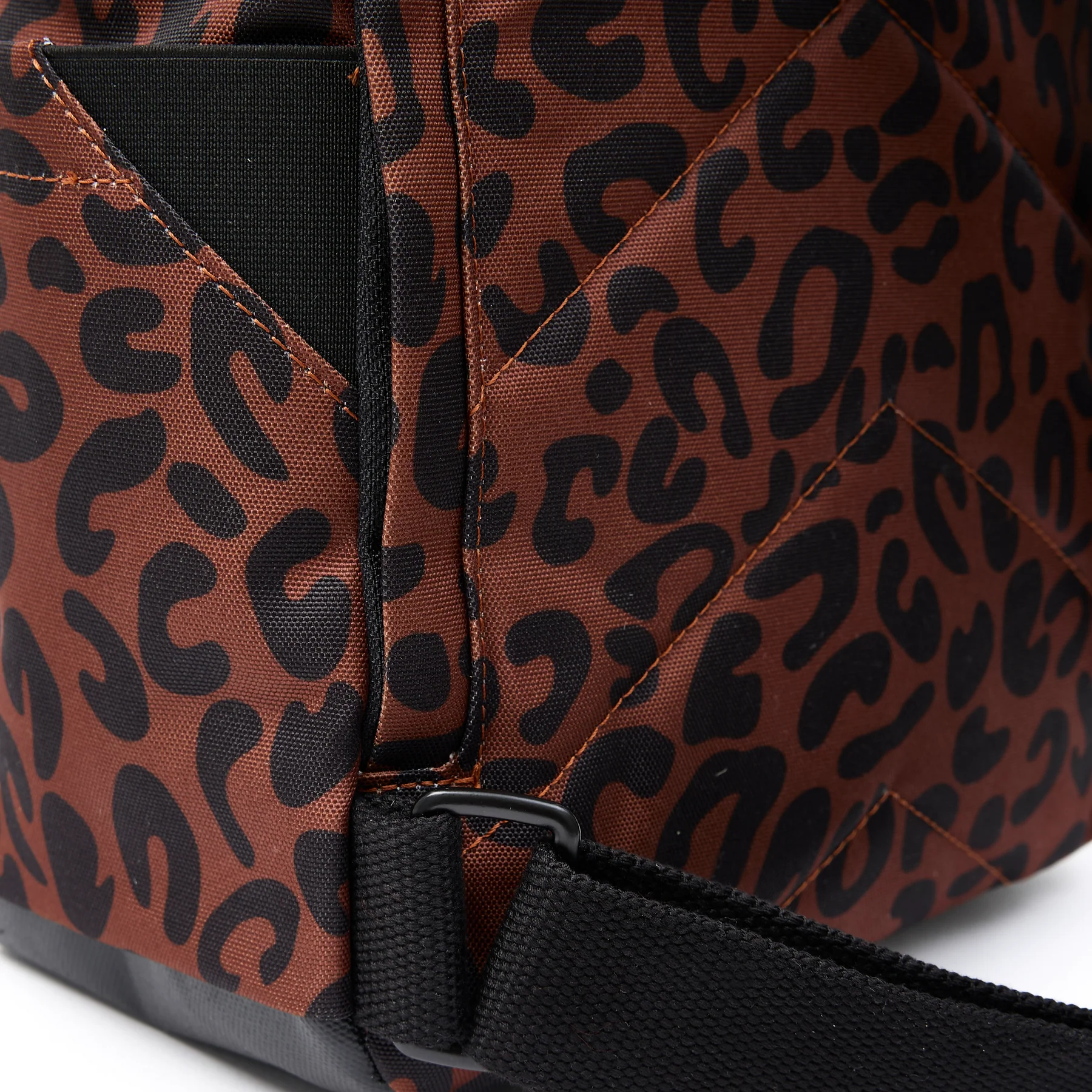 Roka Canfield B Recycled Nylon Backpack Small Scarlet Leopard - Image 9