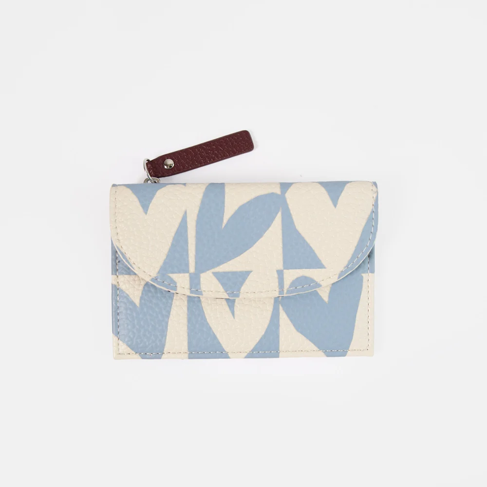 Caroline Gardner at Gifted Boston Spa - Blue Checkmate Hearts Card Holder Coin Purse
