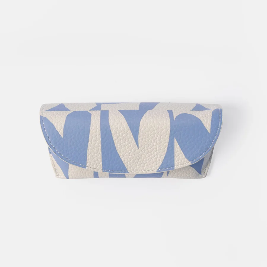 Caroline Gardner at Gifted Boston Spa - Blue Checkmate Hearts Flap Glasses Case