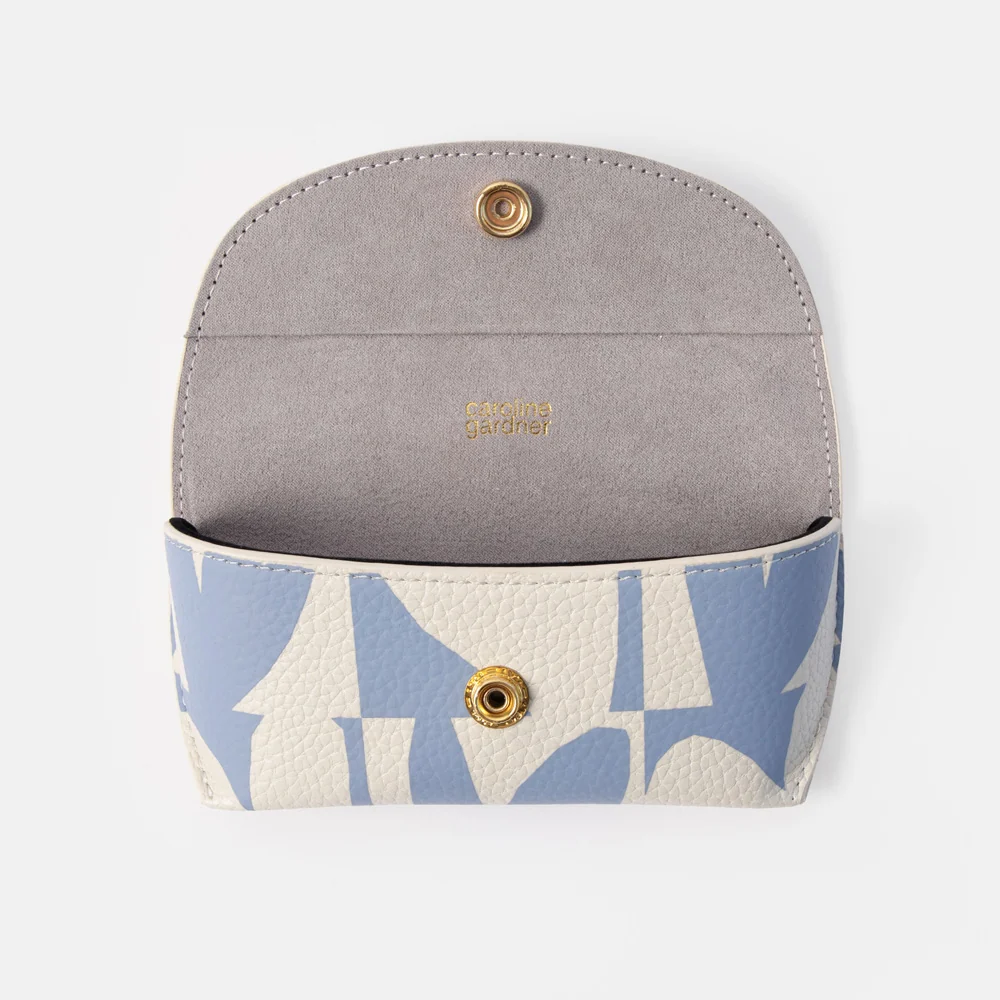 Caroline Gardner Blue Checkmate Hearts Flap Glasses Case - Image 3