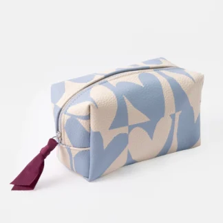 Caroline Gardner at Gifted Boston Spa - Blue Checkmate Hearts Cube Cosmetic Bag