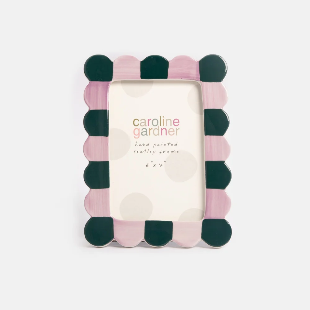 Caroline Gardner at Gifted Boston Spa - Lilac and Teal Scallop Photo Frame