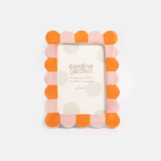 Caroline Gardner at Gifted Boston Spa -Pink and Orange Scallop Photo Frame