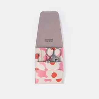 Caroline Gardner Pink and Orange Flower Manicure Set