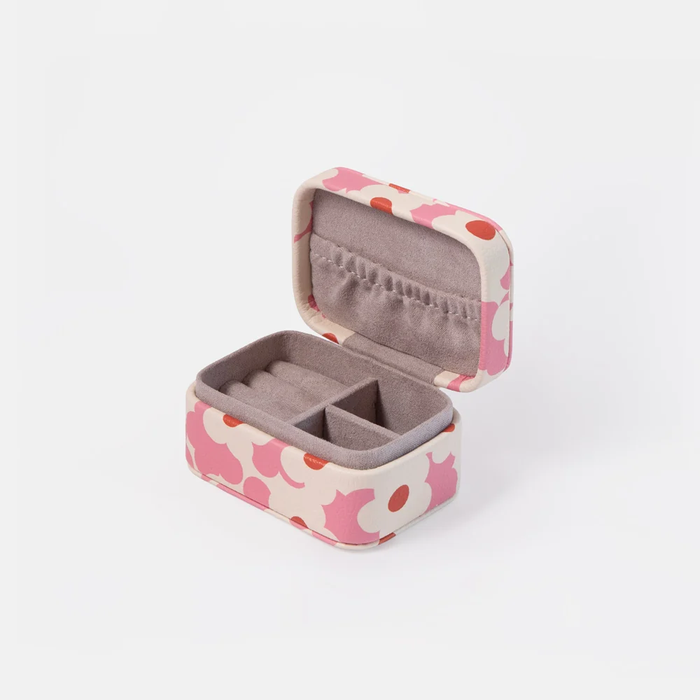 Caroline Gardner Pink and Orange Flower Small Jewellery Box - Image 2