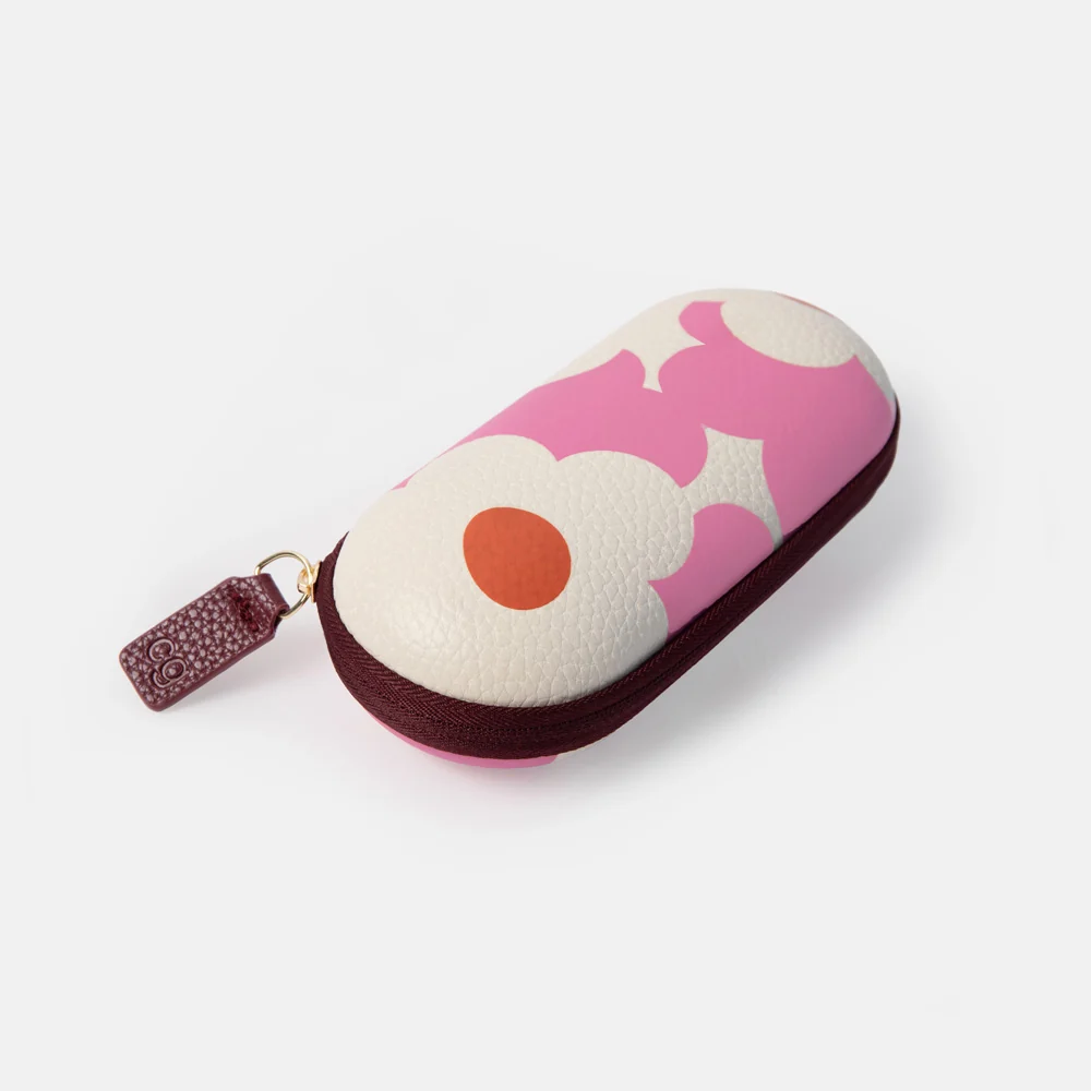Caroline Gardner Pink Flower Zip Around Glasses Case - Image 4