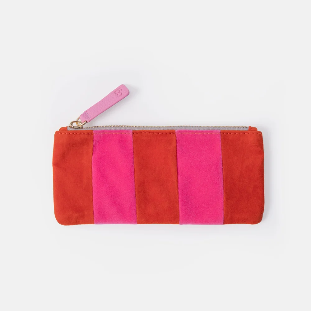 Caroline Gardner at Gifted Boston Spa - Pink Orange Stripe Pencil Case