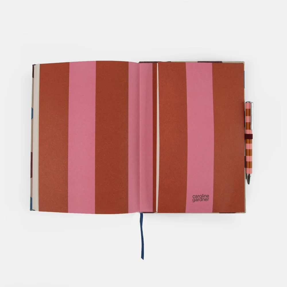 Caroline Gardner Wine Flower Casebound Notebook & Pen Set - Image 3