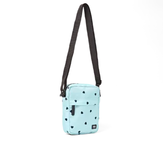 Roka Bond Pocket Recycled Canvas Small Cross Body Bag Hearts