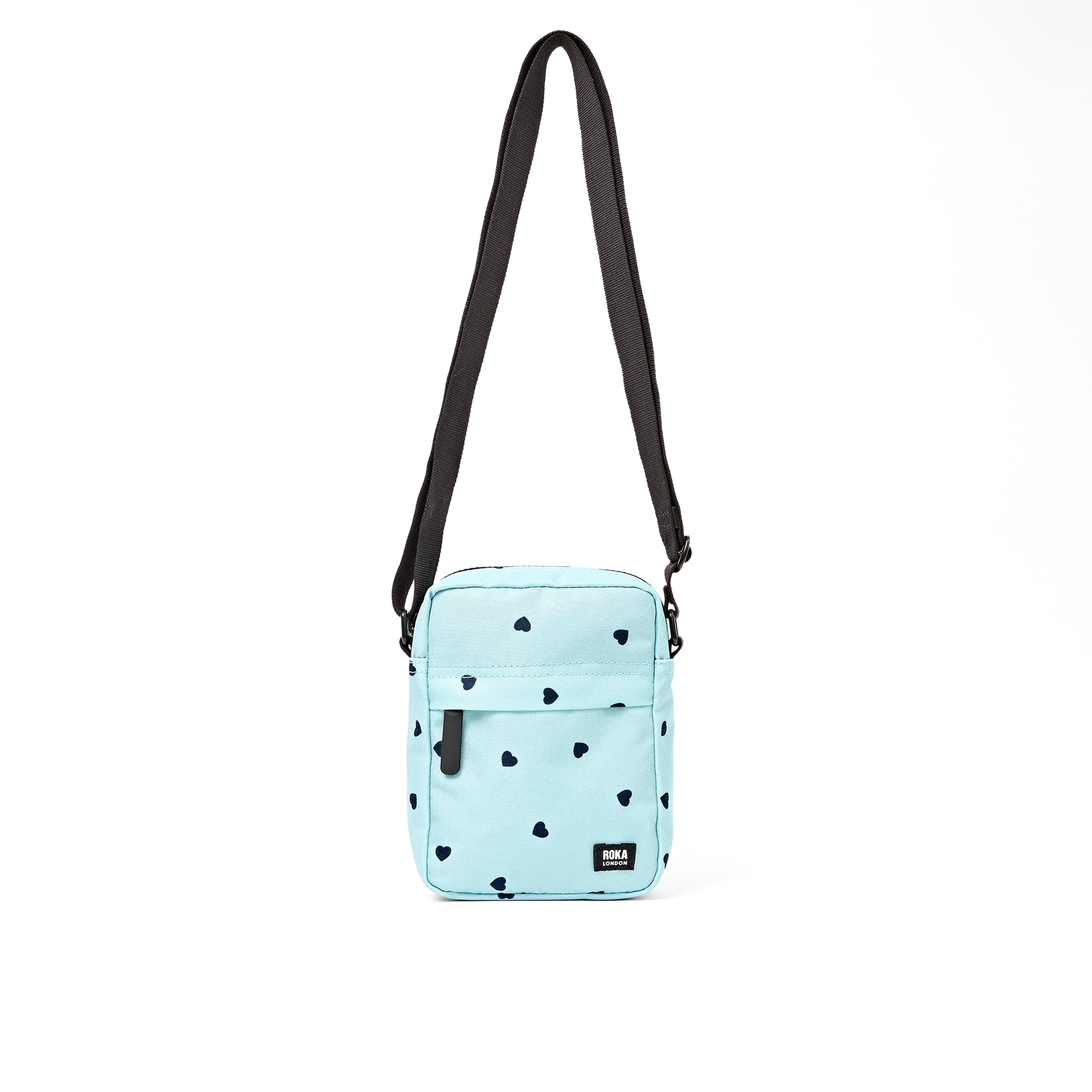 Roka Bond Pocket Recycled Canvas Small Cross Body Bag Hearts - Image 3