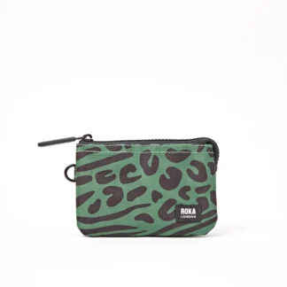 Roka Wallet Carnaby Recycled Canvas Small Mixed Animal Artichoke