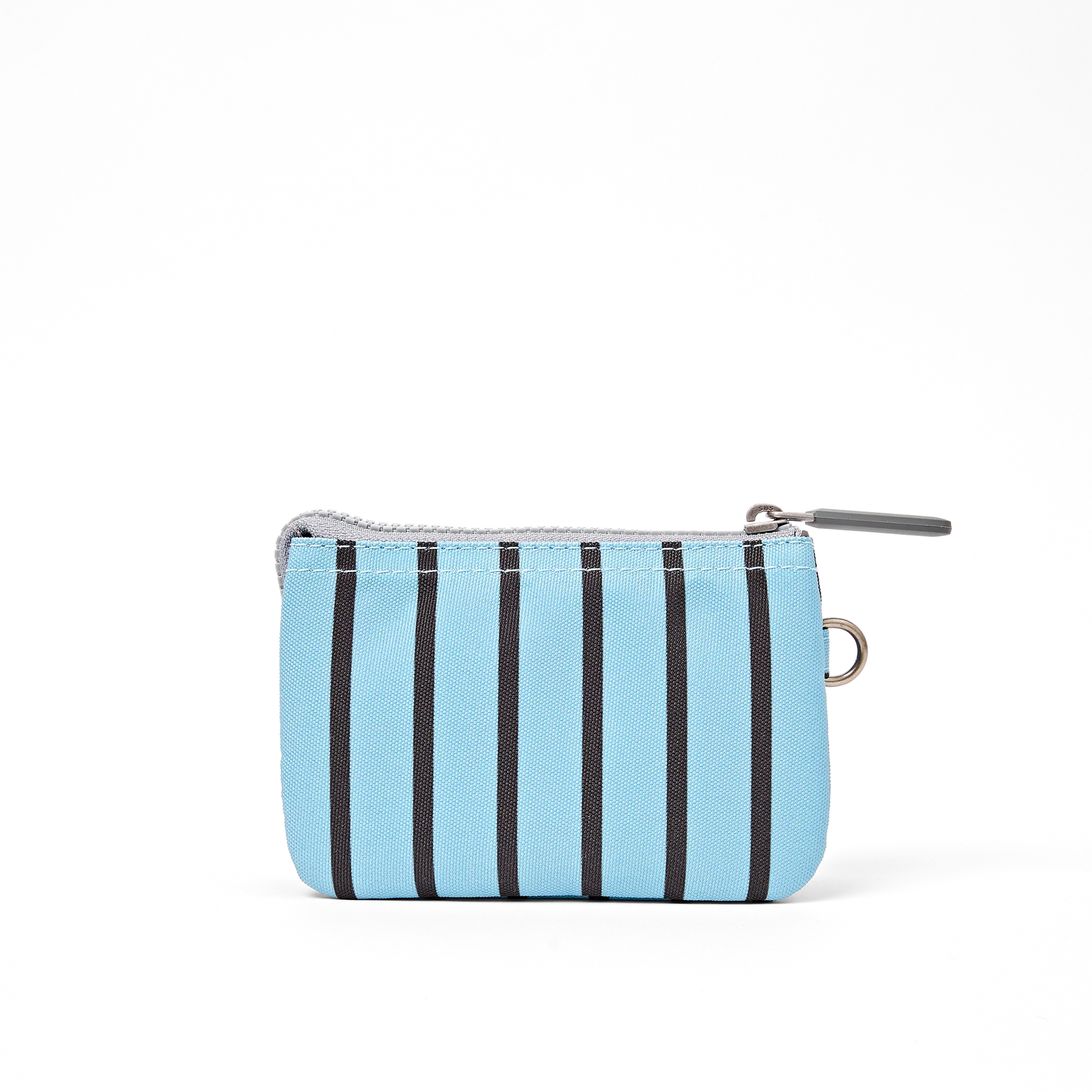 Roka Wallet Carnaby Recycled Canvas Small Blue Stripe - Image 4