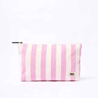 Roka at Gifted Boston Spa - Maida Vale Pouch Medium in Sherbet Stripe Cotton Canvas