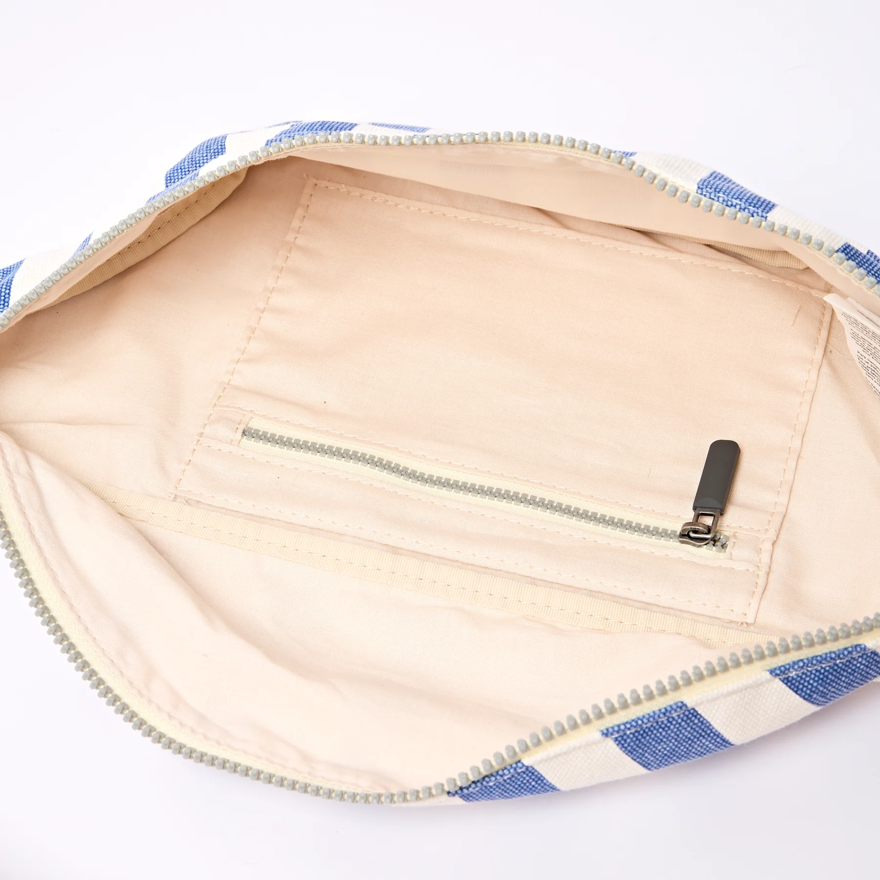 Roka Mill Hill Crossbody Bag in Denim Stripe Cotton Canvas - Image 6
