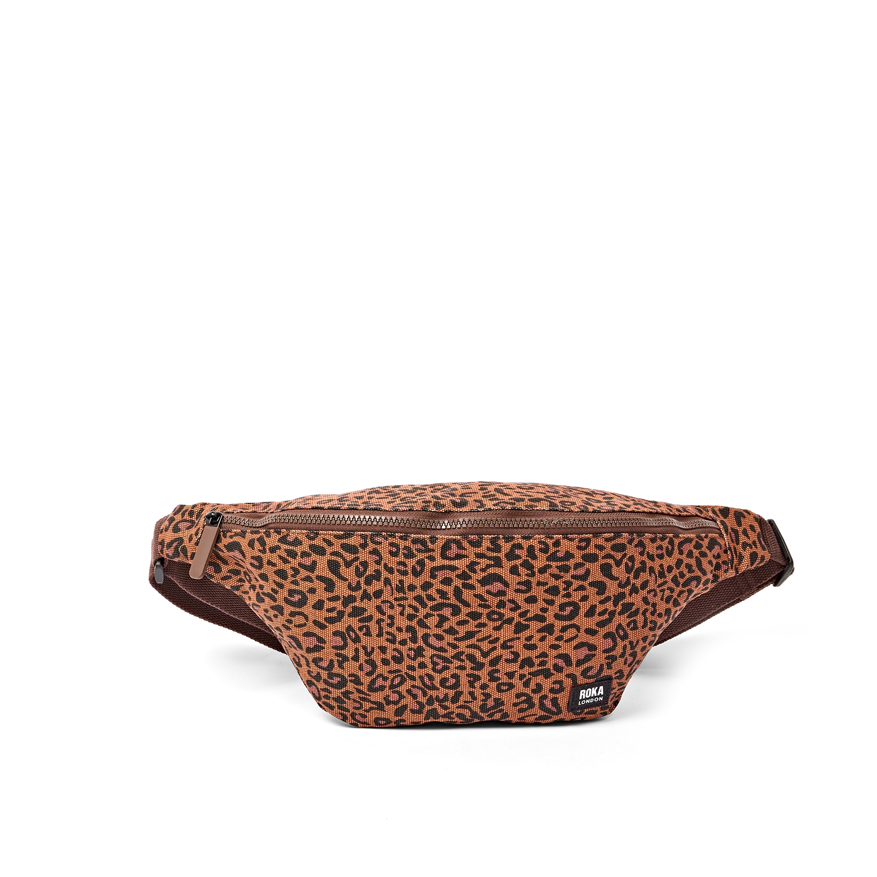 Roka Mill Hill Crossbody Bag in Leopard Mini Cotton Canvas - Image 3