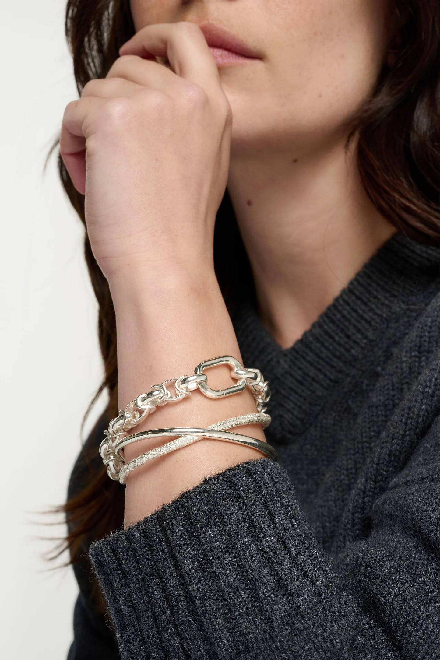 Tutti & Co Alder Bangle Silver - Image 6