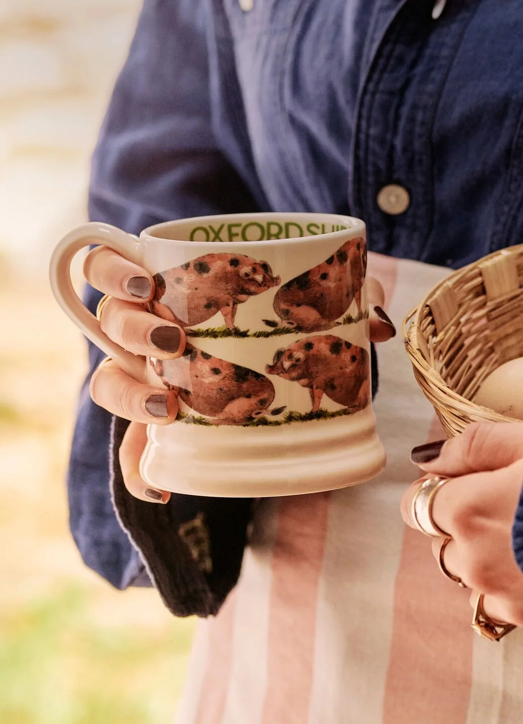 Emma Bridgewater Oxfordshire Sandy and Black Pig 1/2 Pint Mug