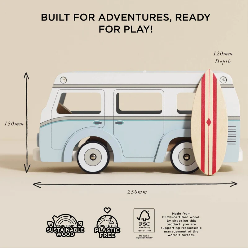 Le Toy Van Wooden Holiday Campervan - Image 7