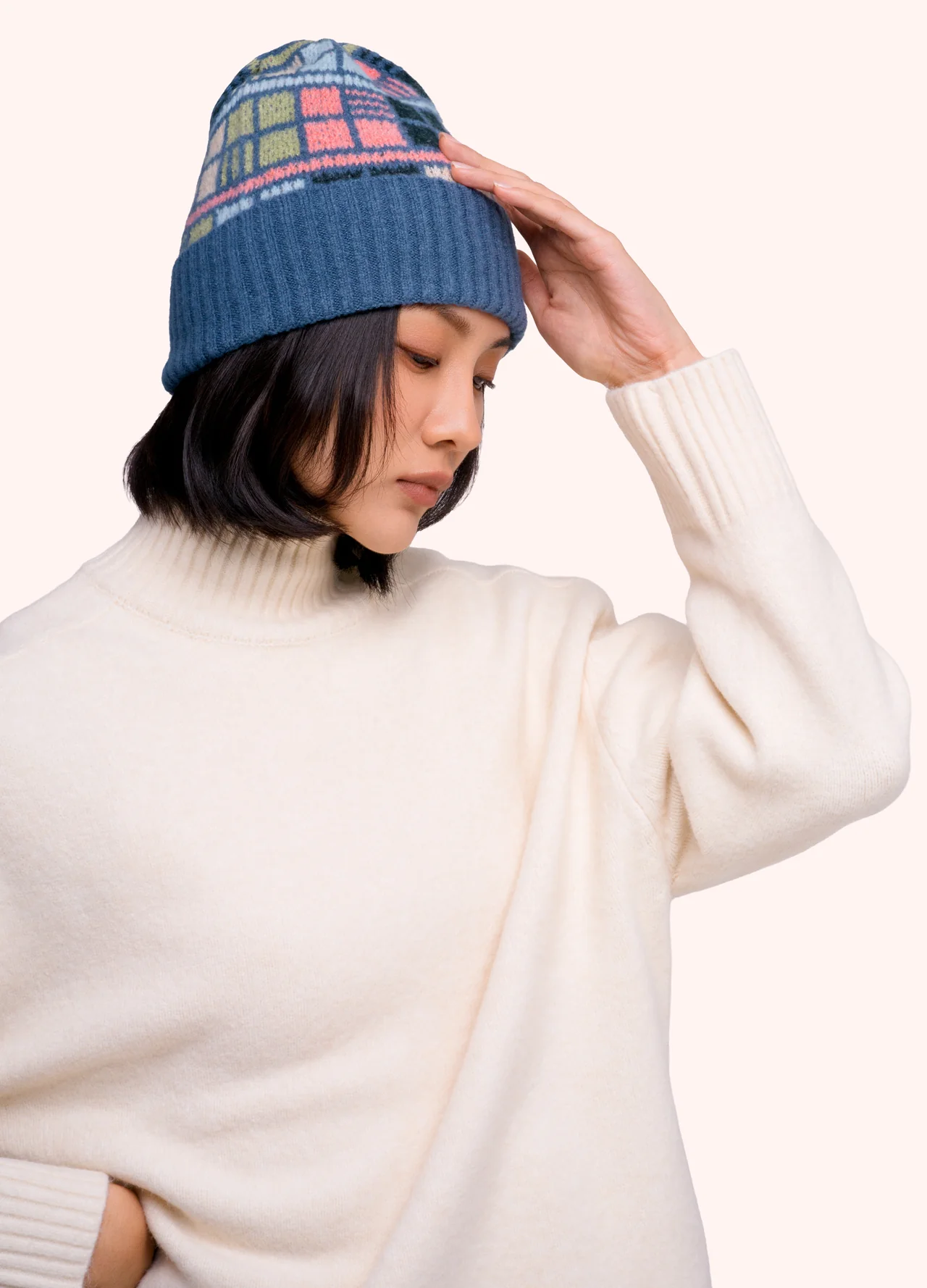 Powder Dani Beanie Hat Denim Mix - Image 2