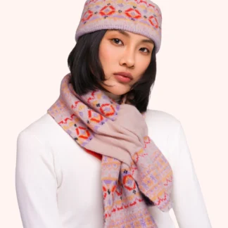 Powder Fair Isle Headband Cream Mix