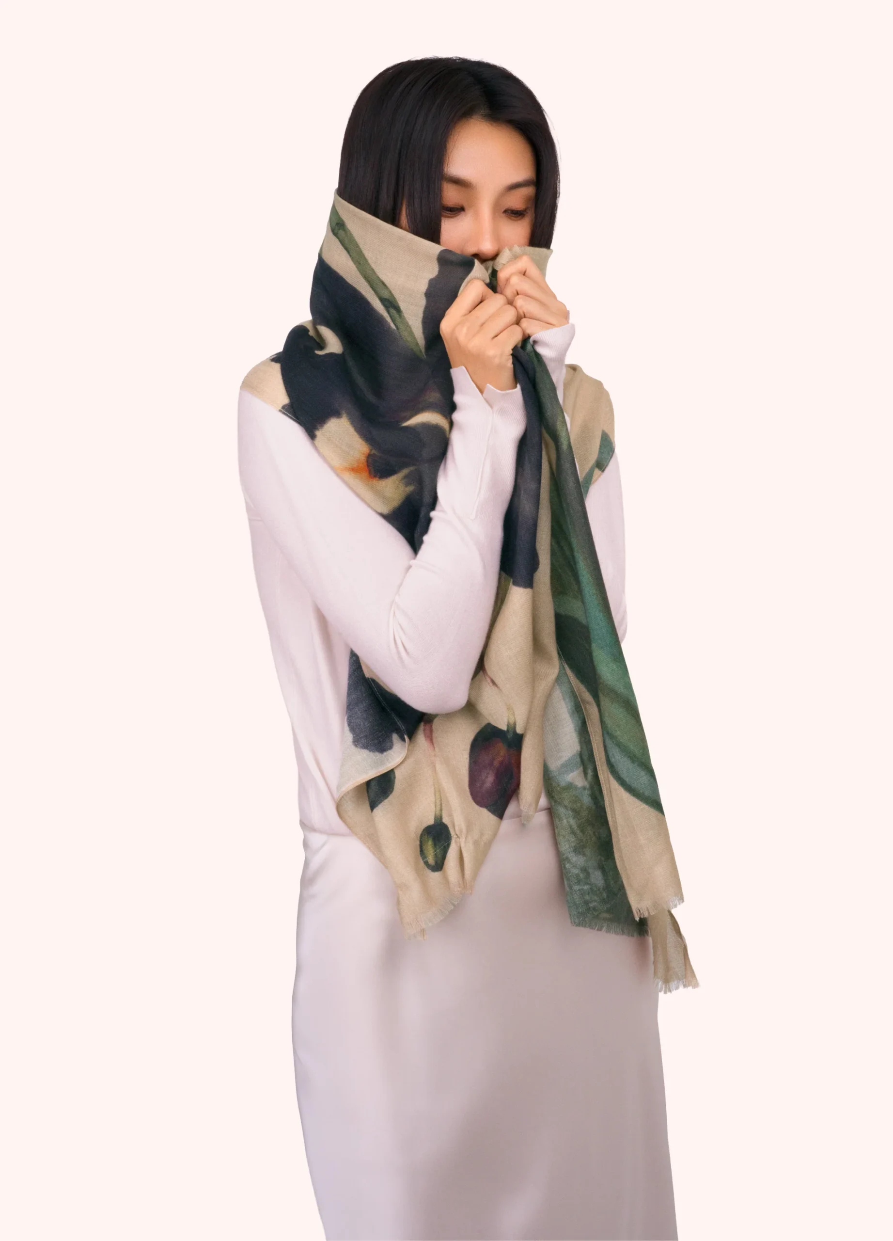 Powder at Gifted Boston Spa - Midnight Orchid Wool Mix Scarf