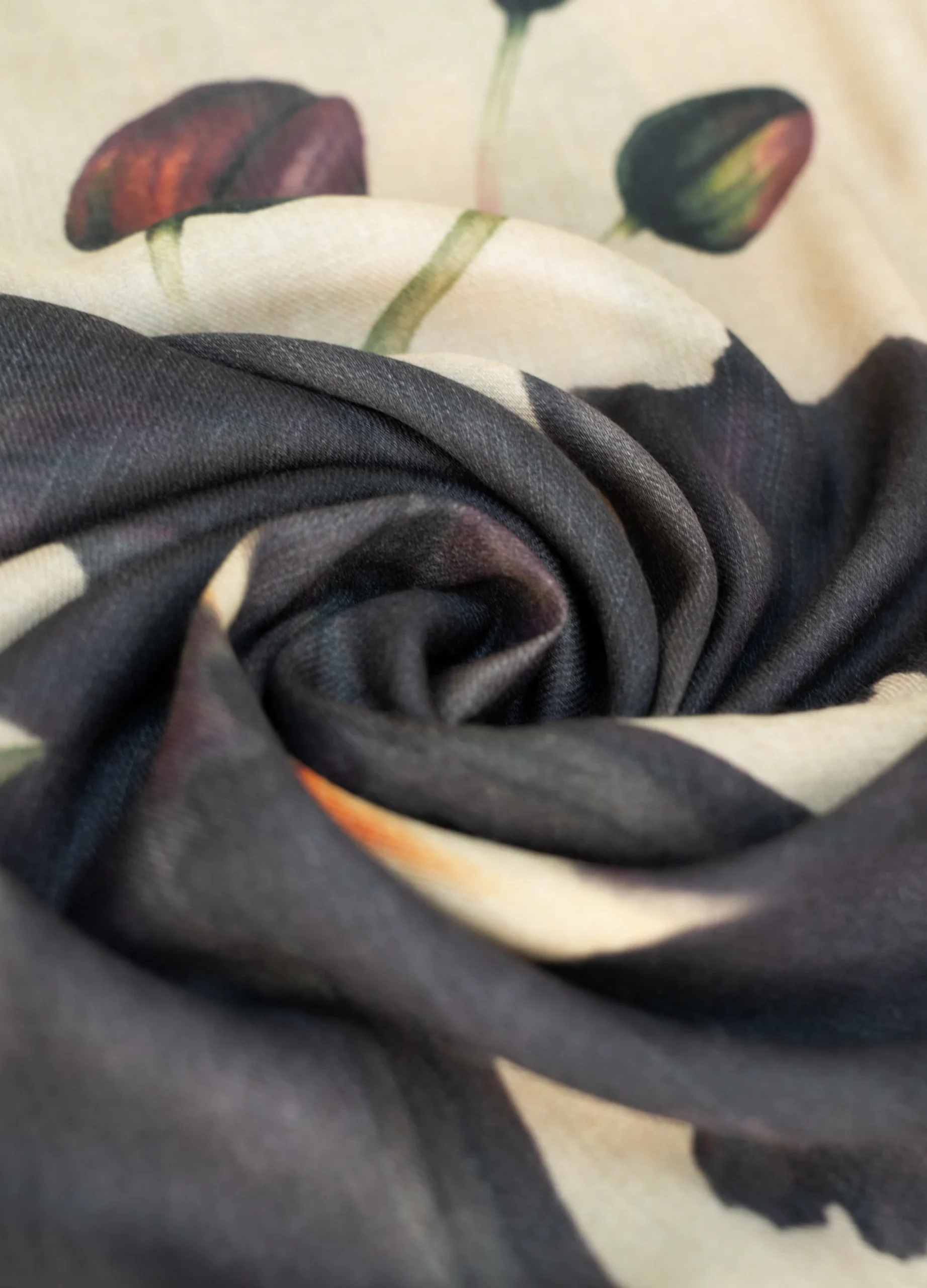 Powder Midnight Orchid Wool Mix Scarf - Image 2